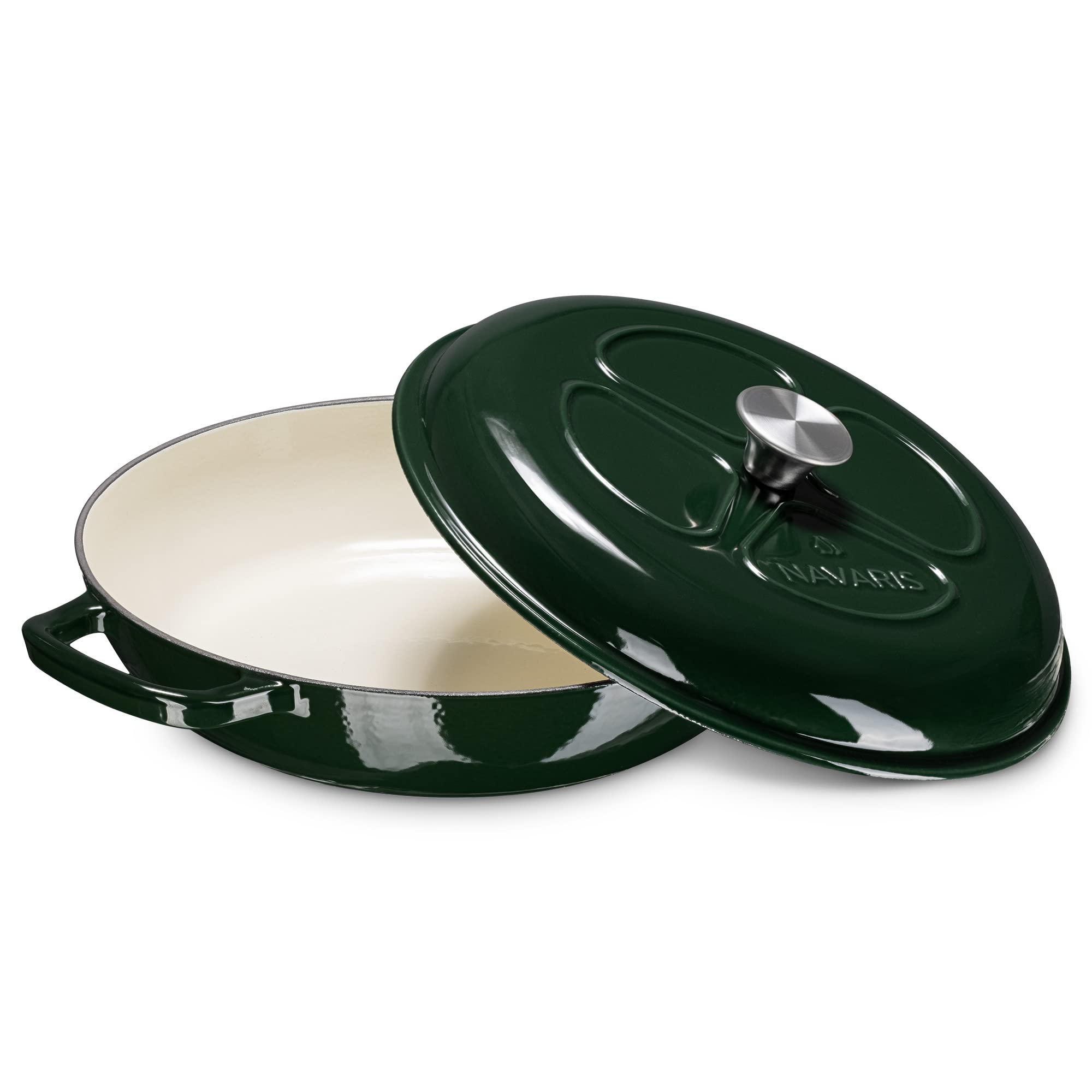 navaris-kitchen-gusseisen-topf-3-5l-rund-emailliert-bratentopf image 1