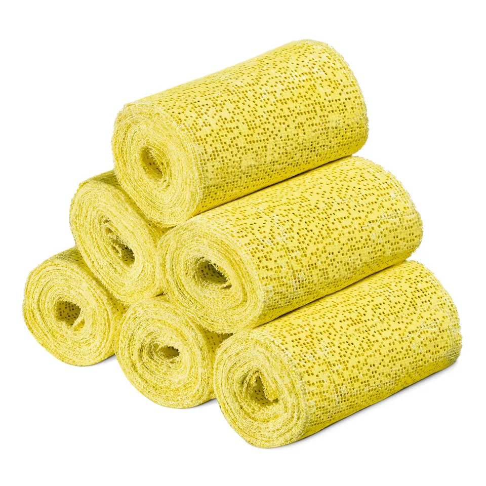 navaris-babybauch-6x-gipsbinden-10x300cm-gipsabdruck-set-gelb image 1