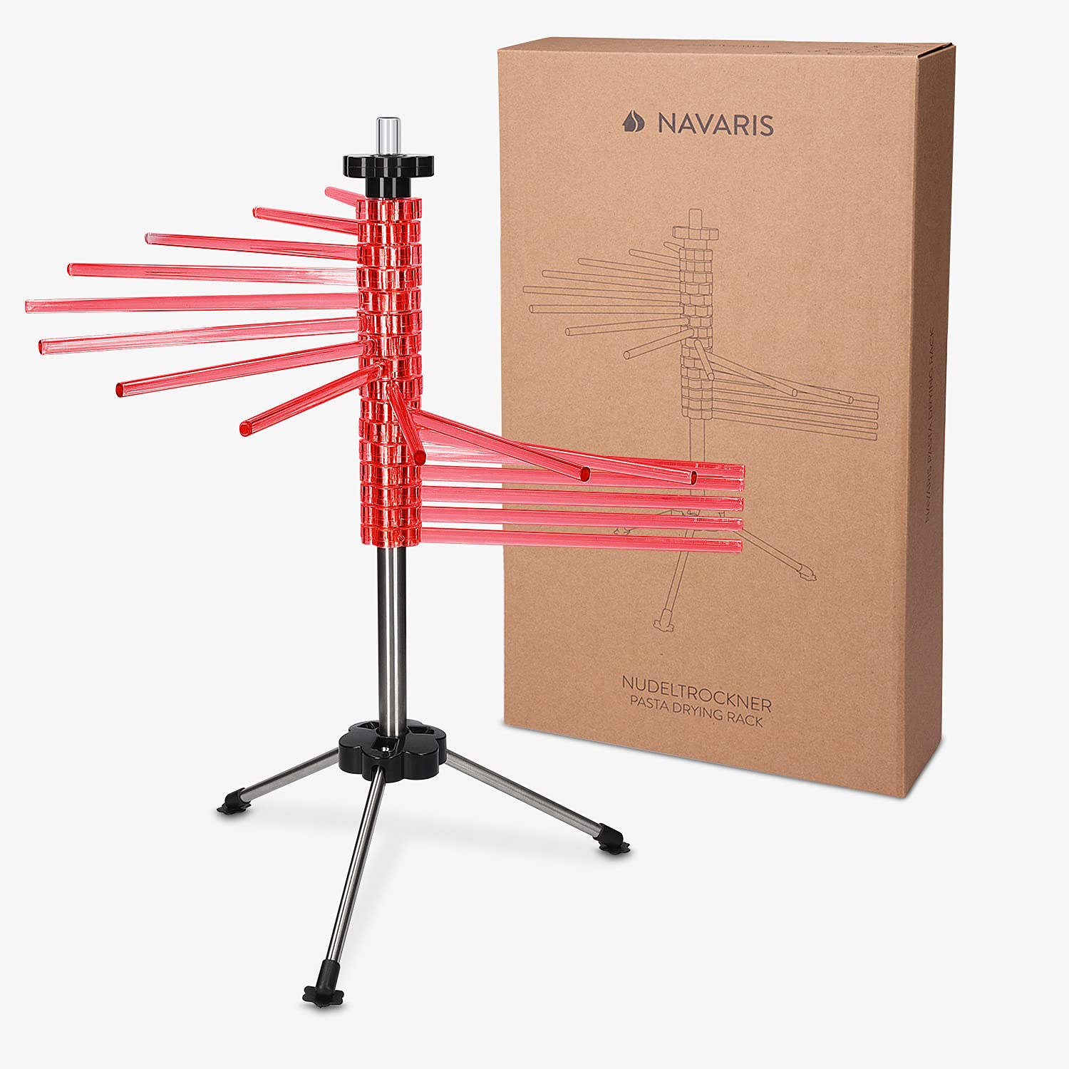 navaris-kitchen-nudeltrockner-zusammenklappbar-rot-2-kg image 7