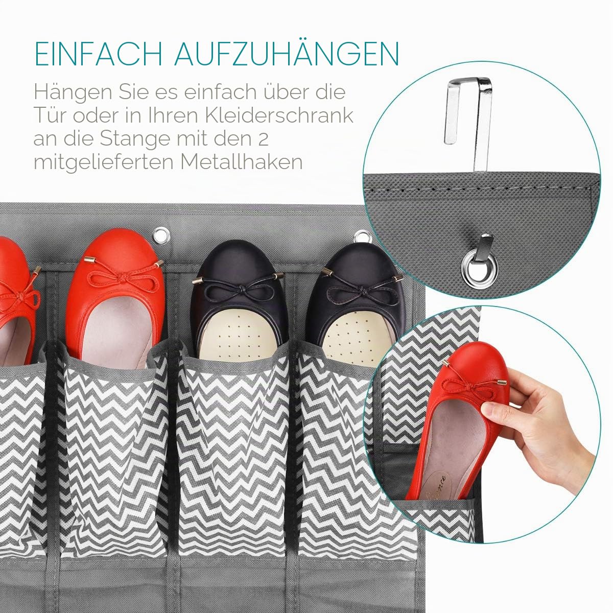 navaris-living-h-ngeorganizer-schuhorganizer-20-taschen-grau-wei image 3