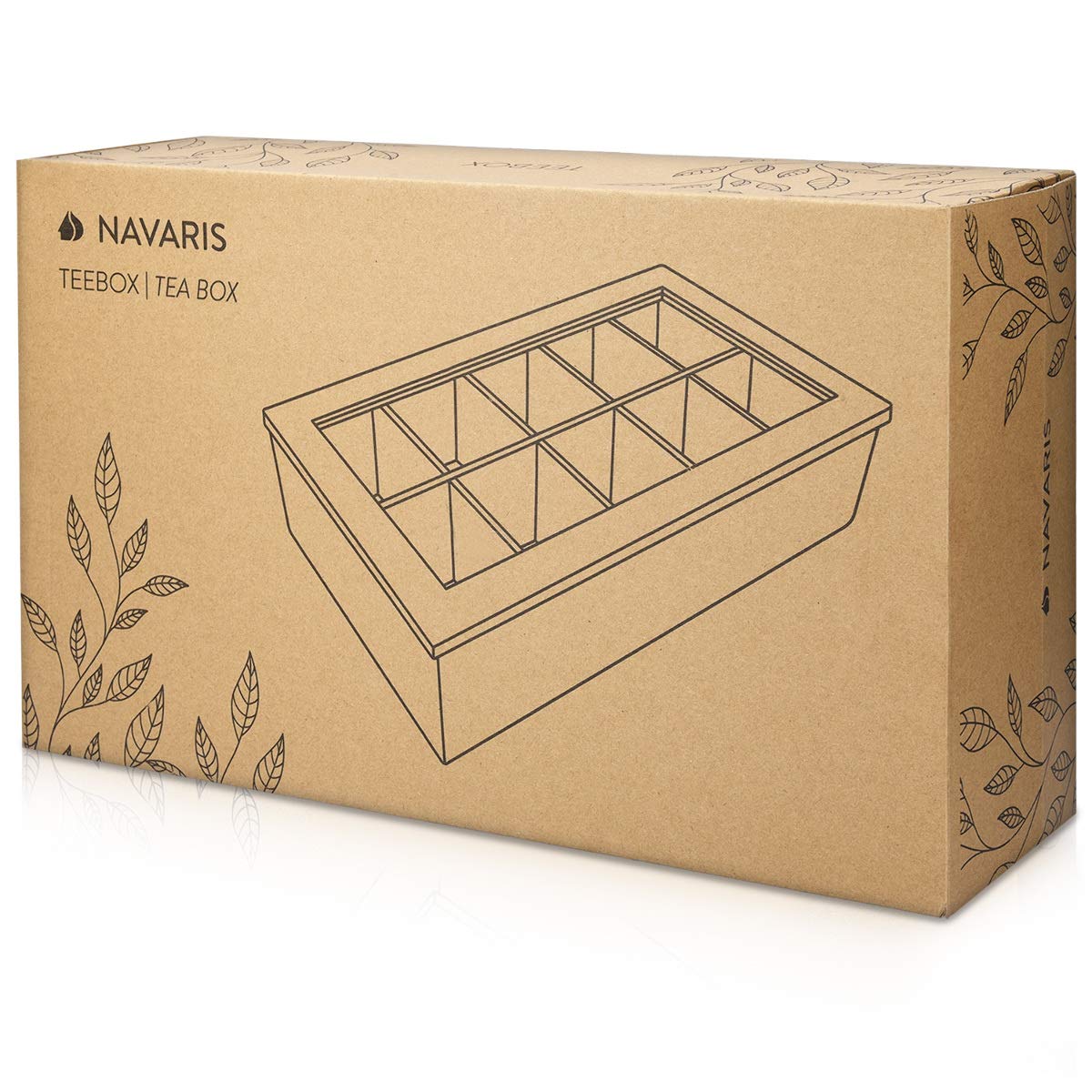 navaris-kitchen-teebox-bambus-10-f-cher-mit-sichtfenster image 7