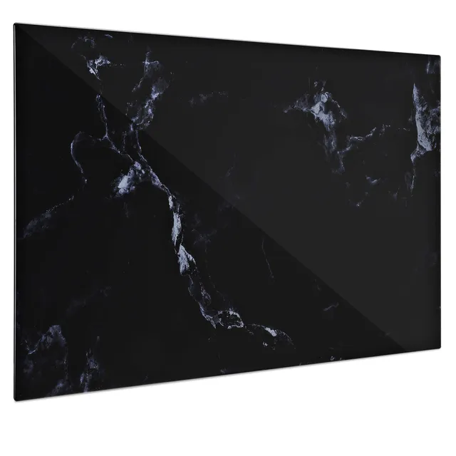 navaris-magnettafel-glas-60x40-schwarz-marmor-beschreibbar image 1