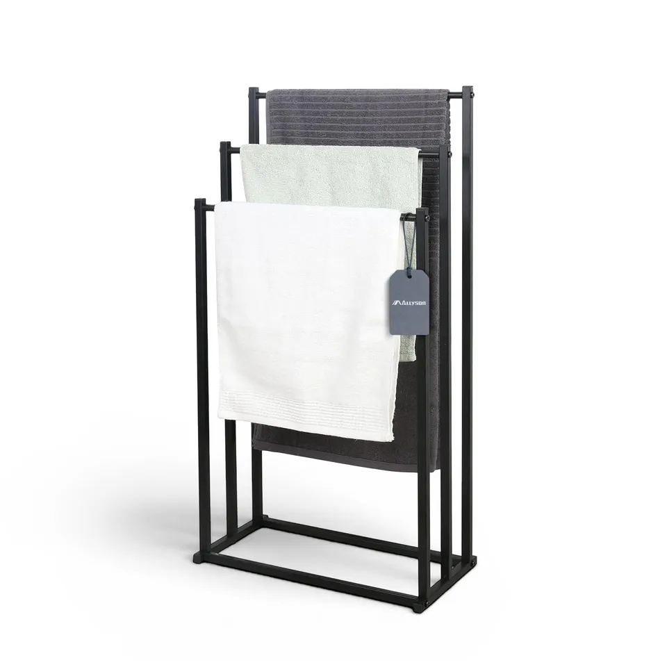 allyson-handtuchst-nder-freistehend-schwarz-3-stangen-86-cm image 1