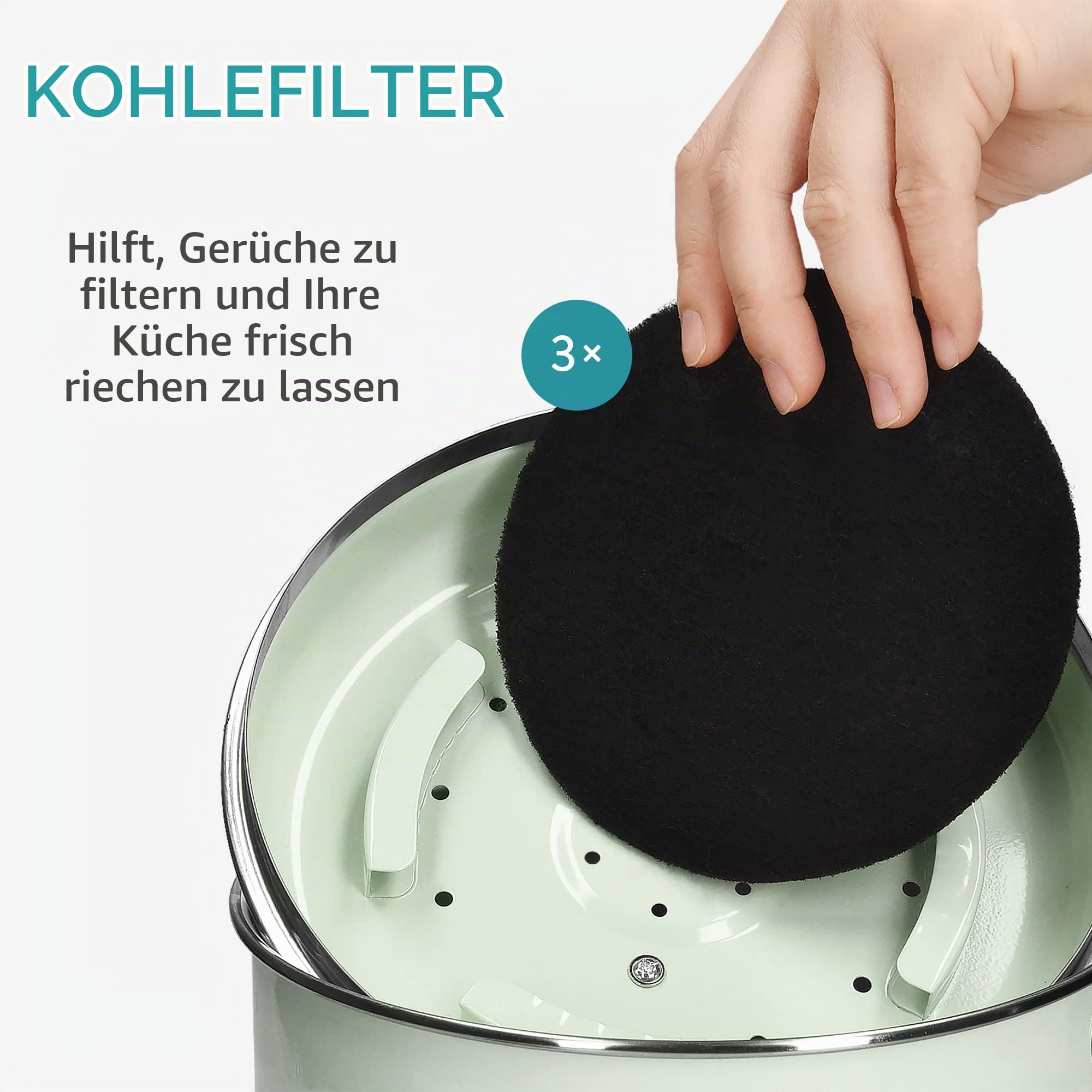 navaris-komposteimer-biom-lleimer-5l-mit-deckel-mintgr-n image 3