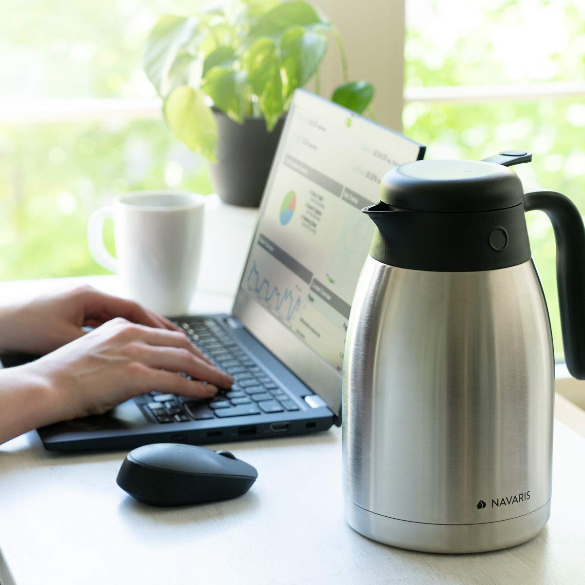 navaris-kitchen-isolierkanne-edelstahl-1-5l-warmhaltekanne image 5