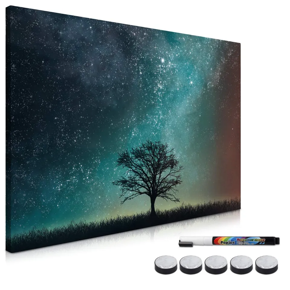 navaris-magnettafel-60x40-cm-memoboard-starry-sky-tree image 1