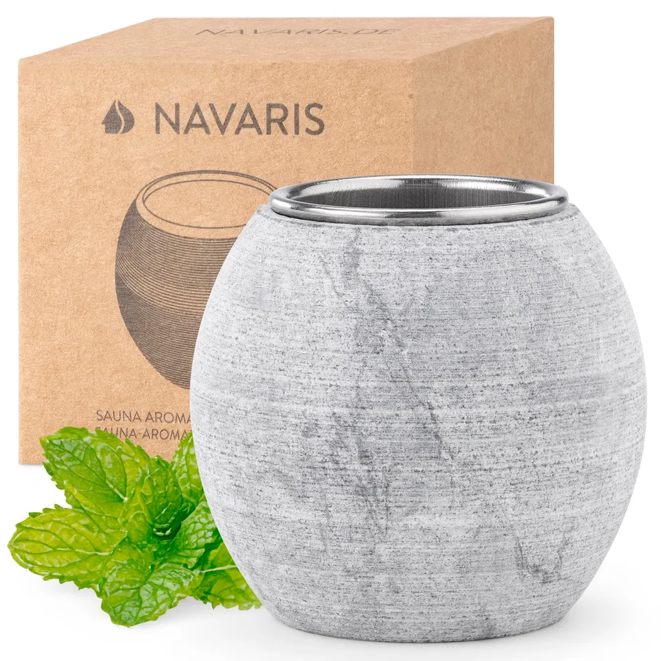 navaris-sauna-verdampferschale-speckstein-5cm-mit-edelstahl image 1