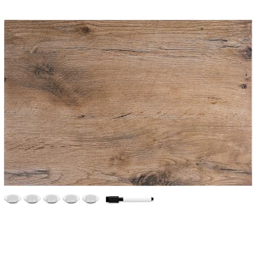 navaris-magnettafel-dunkles-holz-whiteboard-40-6x61-cm-mit-marker image 8