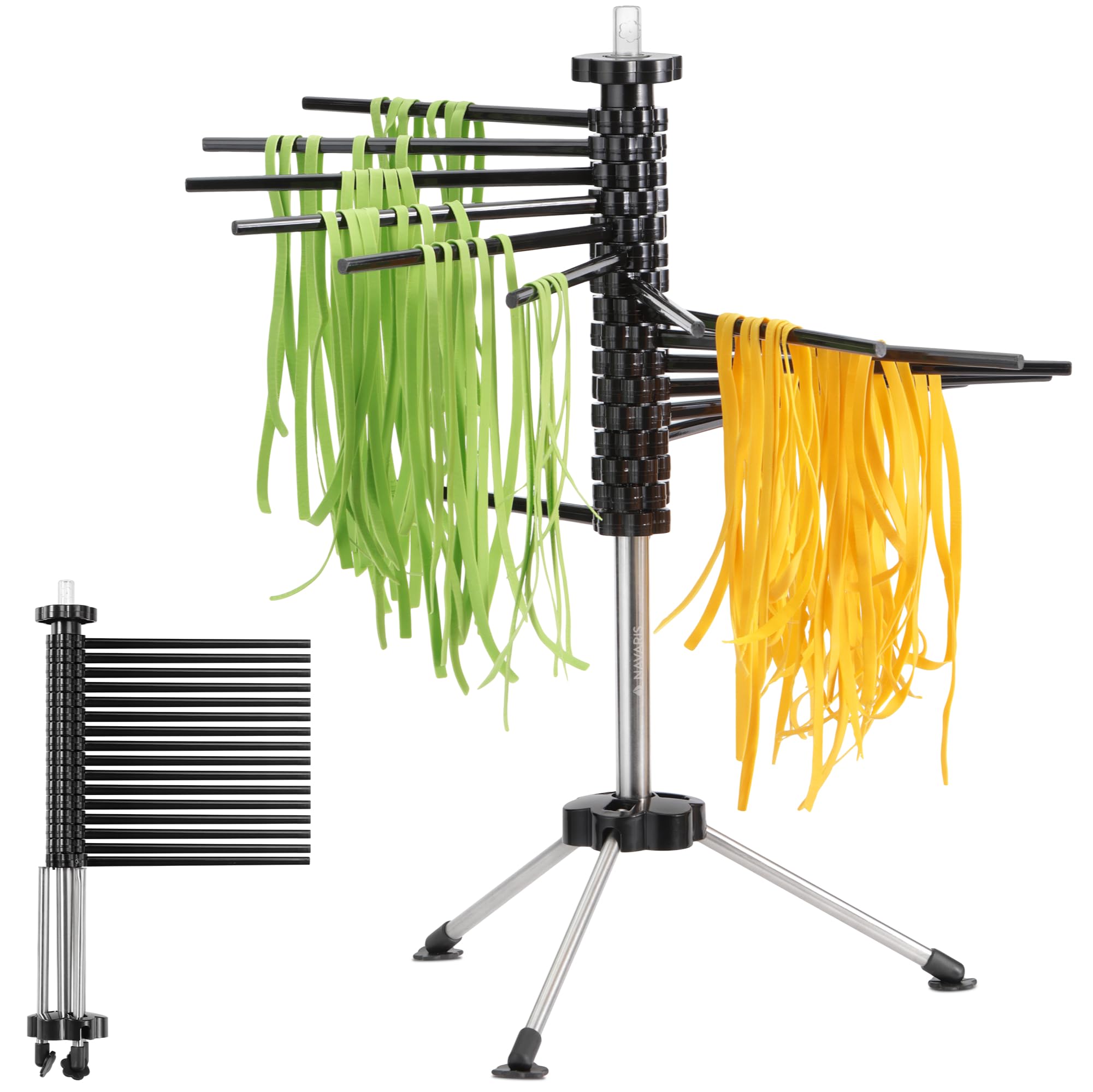 navaris-nudeltrockner-nudelst-nder-16-arme-schwarz-2-kg image 1