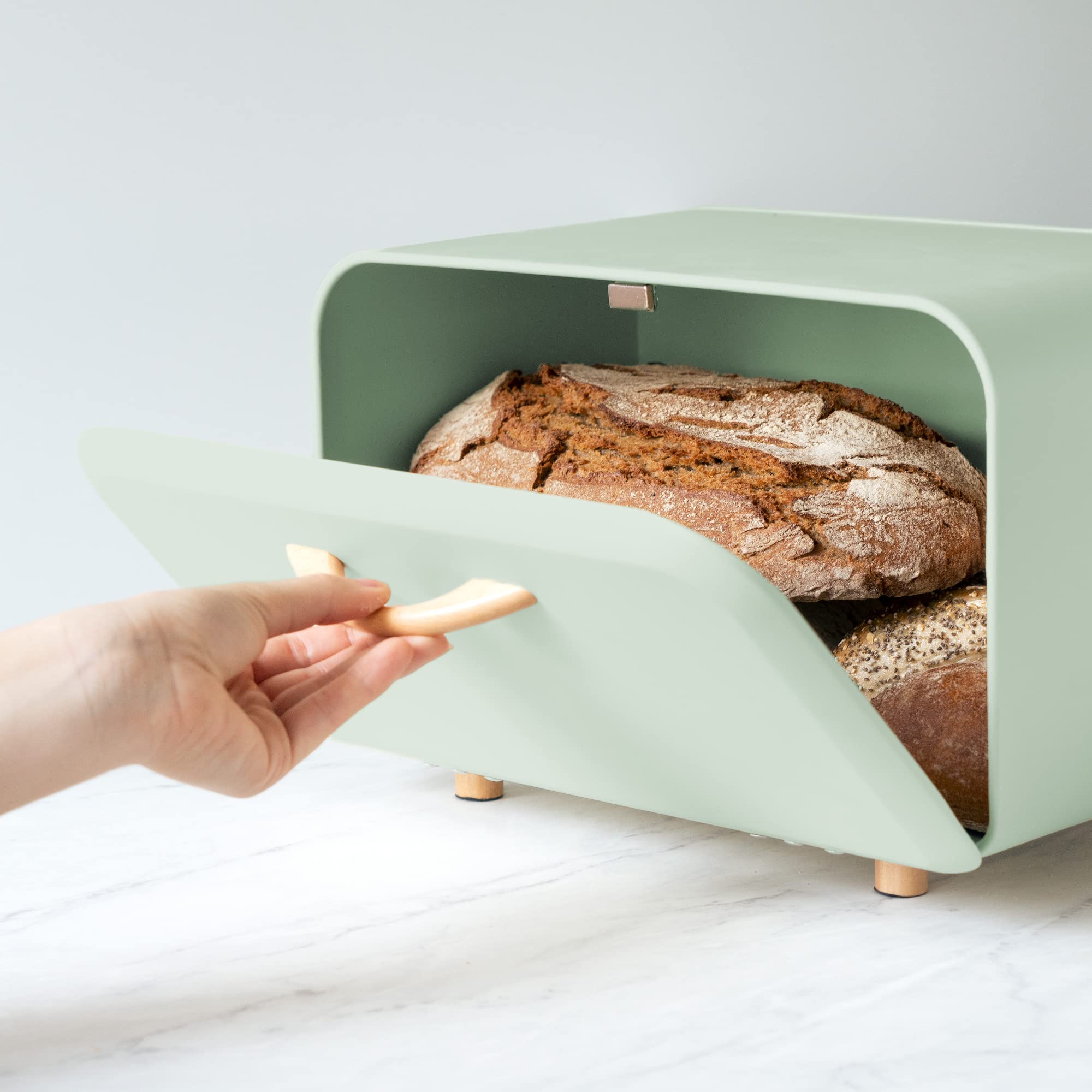 navaris-kitchen-brotkasten-metall-mintgr-n-front-ffnung-35cm image 3