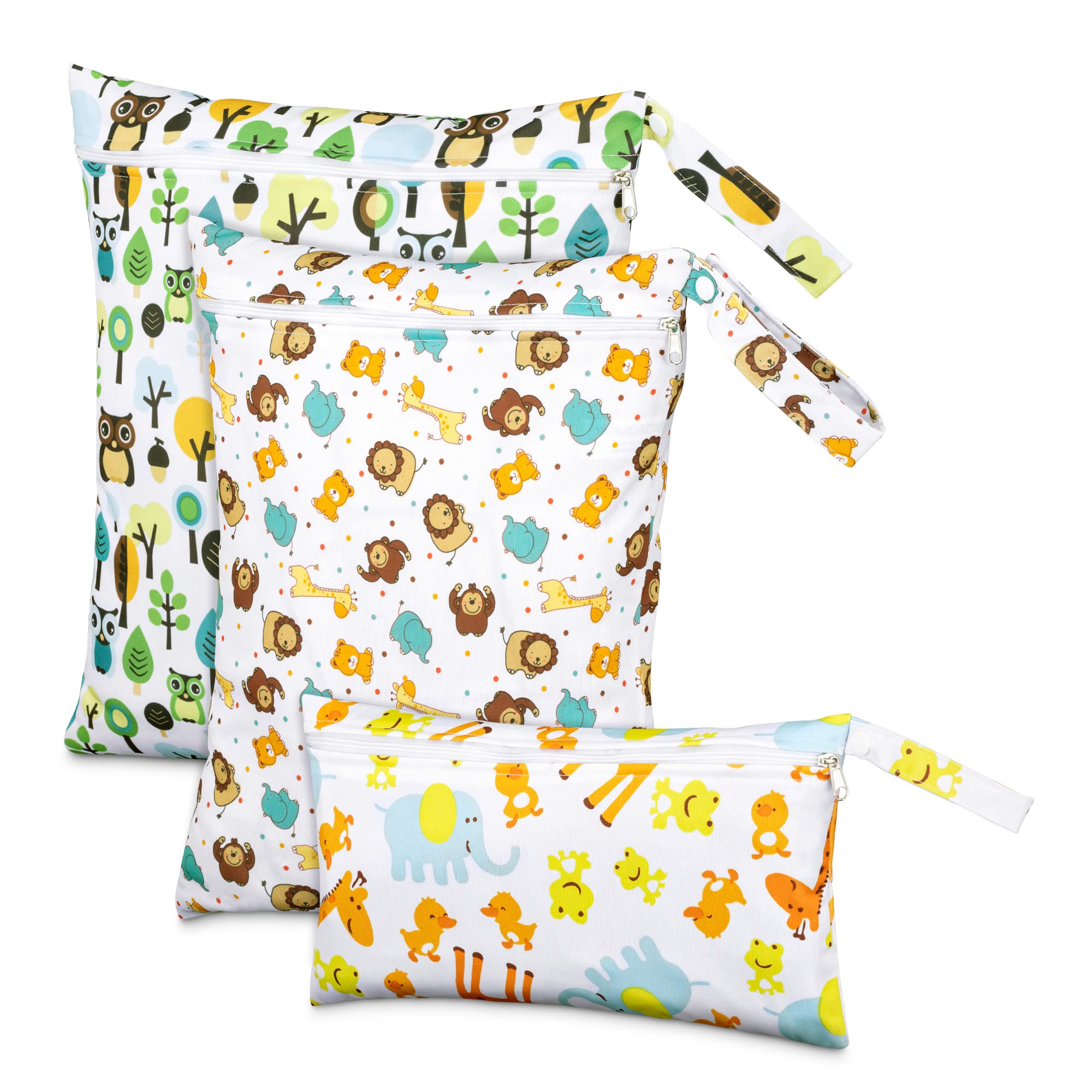 navaris-children-nasstasche-wetbag-3er-tiermotive-waschbar image 7