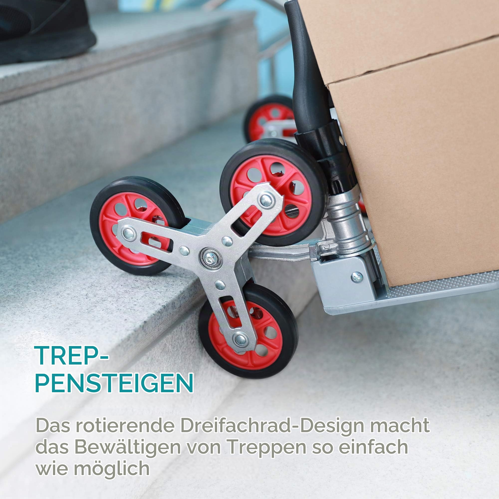 navaris-sackkarre-faltbar-alu-treppensteiger-70-kg-mit-gurt image 3
