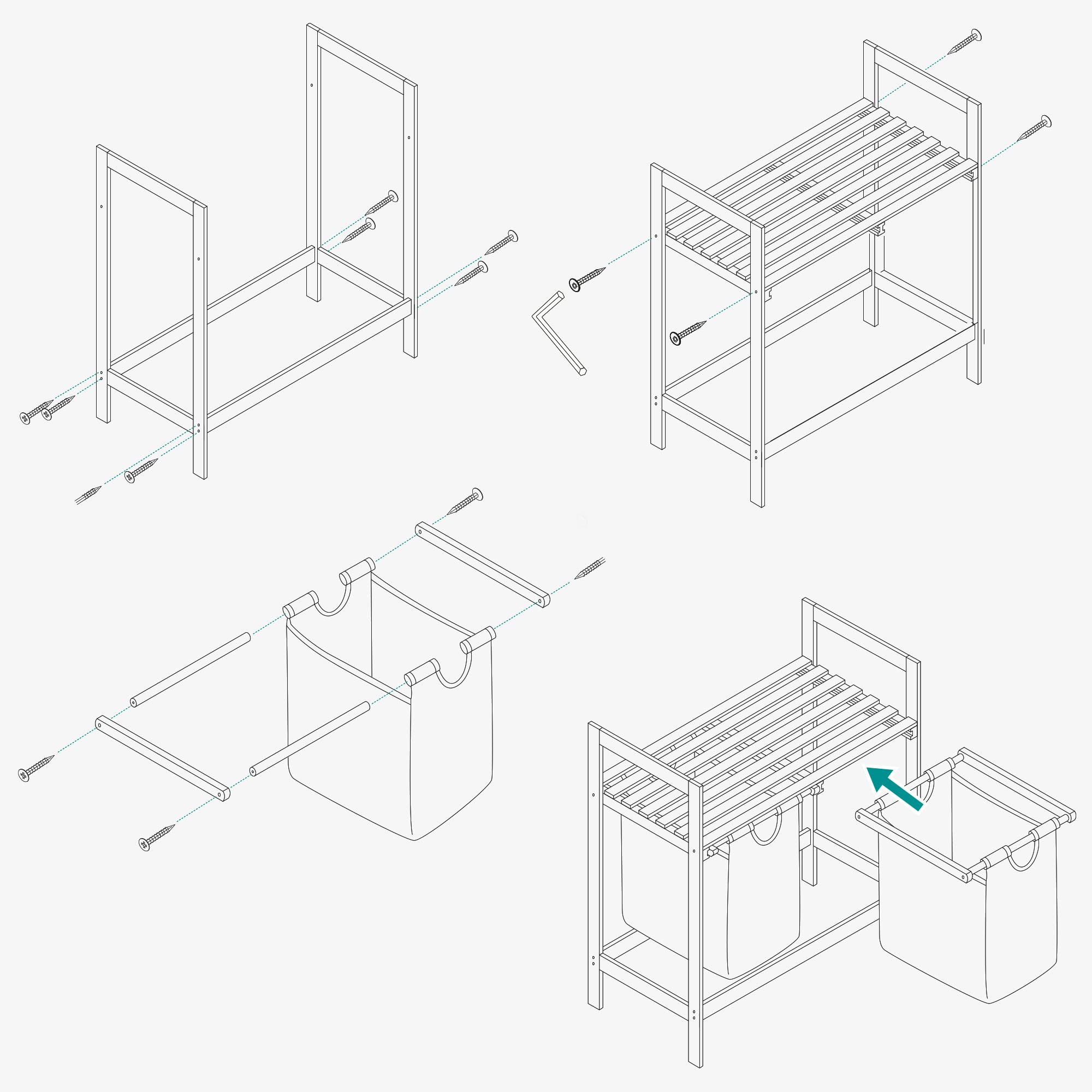 navaris-living-w-schekorb-bambus-doppel-2-f-cher-mit-ablage image 4