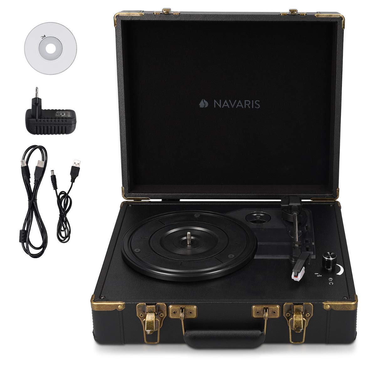 navaris-retro-koffer-plattenspieler-usb-schwarz-schwarz image 8