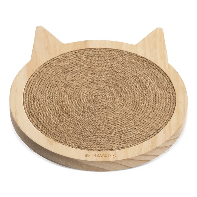 navaris-kratzbrett-katzen-holz-sisal-wand-mit-saugn-pfen image 1