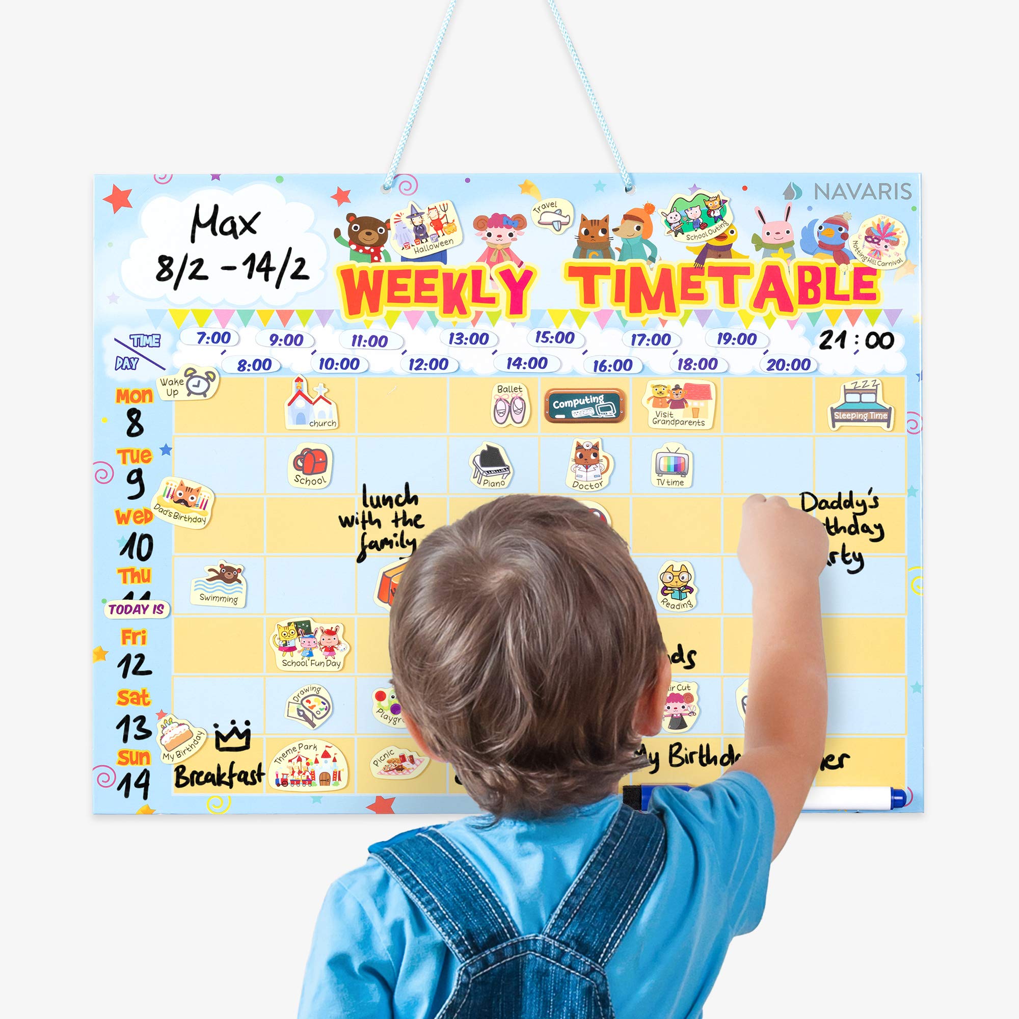 navaris-wochenplan-magnetisch-40x32cm-familienplaner-englisch image 5