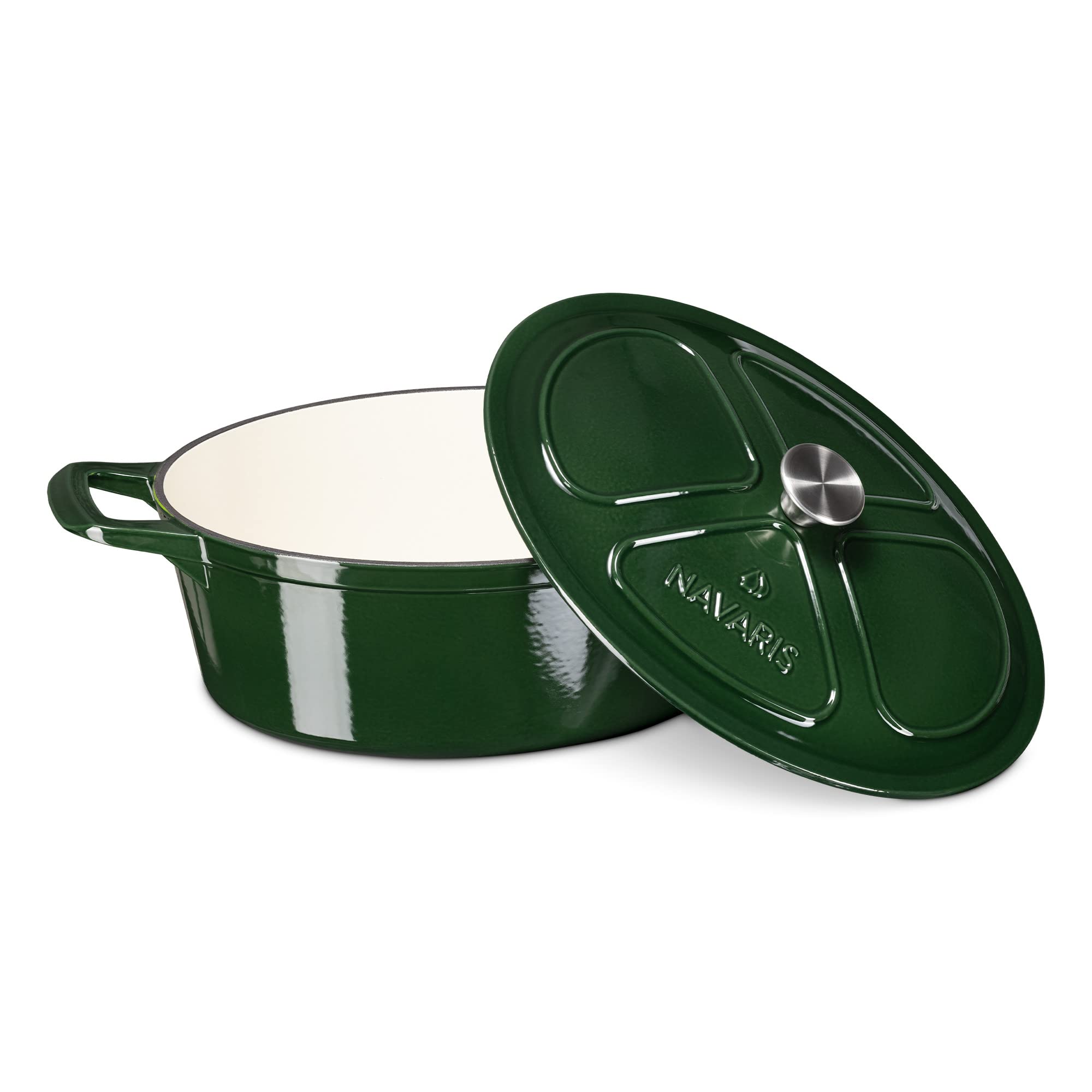navaris-kitchen-gusseisen-topf-7-7l-oval-emailliert-bratentopf image 1