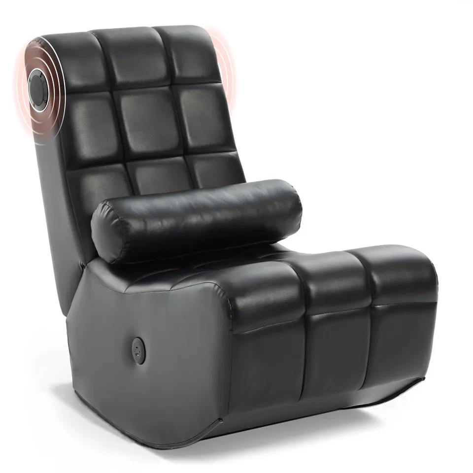 allyson-relaxsessel-lounge-fernsehsessel-bluetooth-usb-schwarz-lederlook image 1