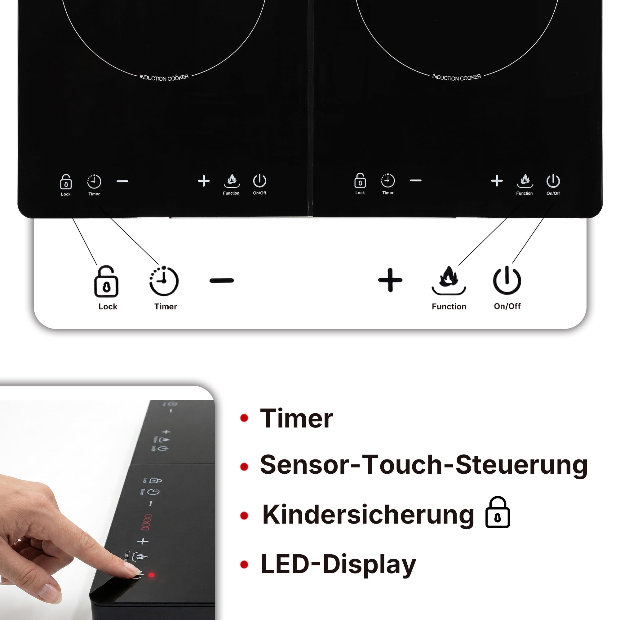 allyson-kitchen-induktionskochfeld-2-platten-3500w-schwarz image 3