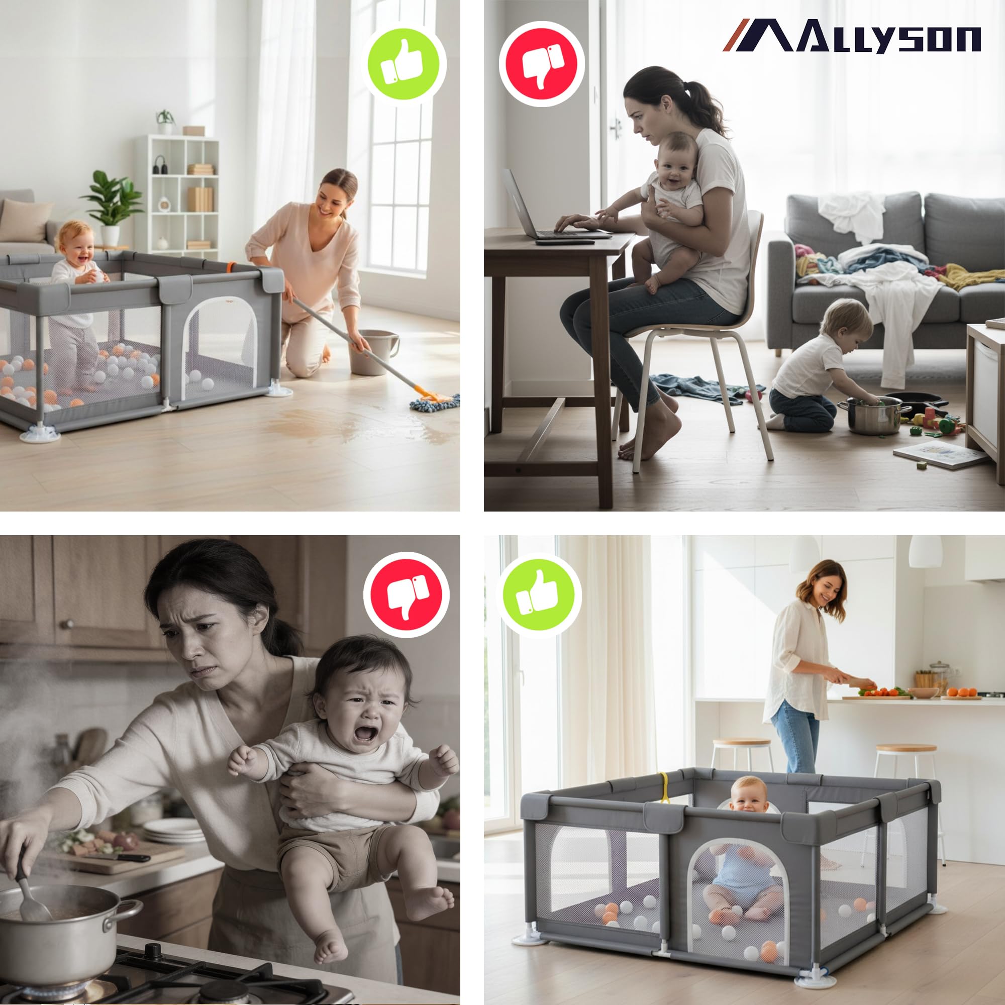 allyson-baby-laufstall-130x130cm-dunkelgrau-matte image 8