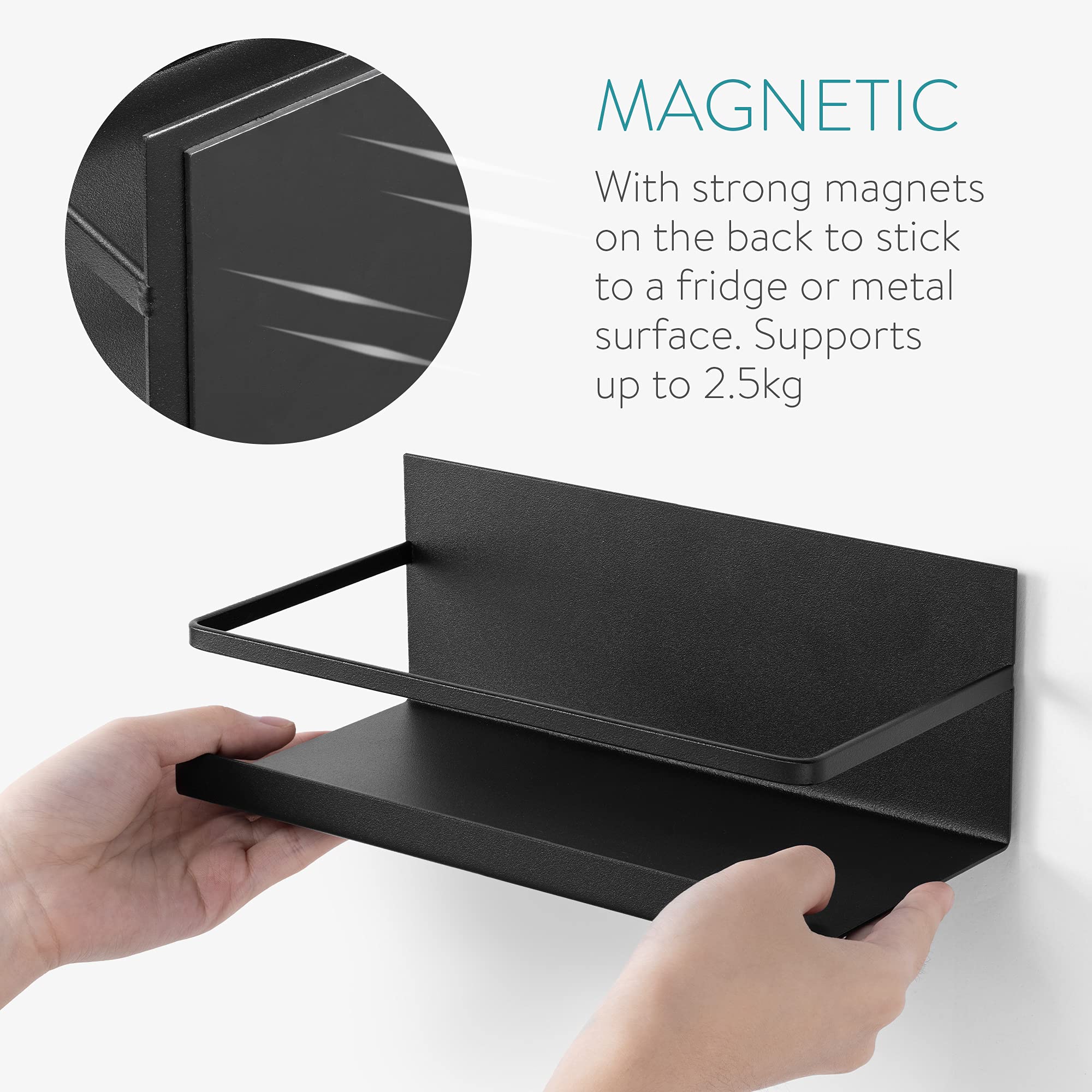 navaris-kitchen-k-hlschrank-regal-magnetisch-schwarz-2-5-kg image 3