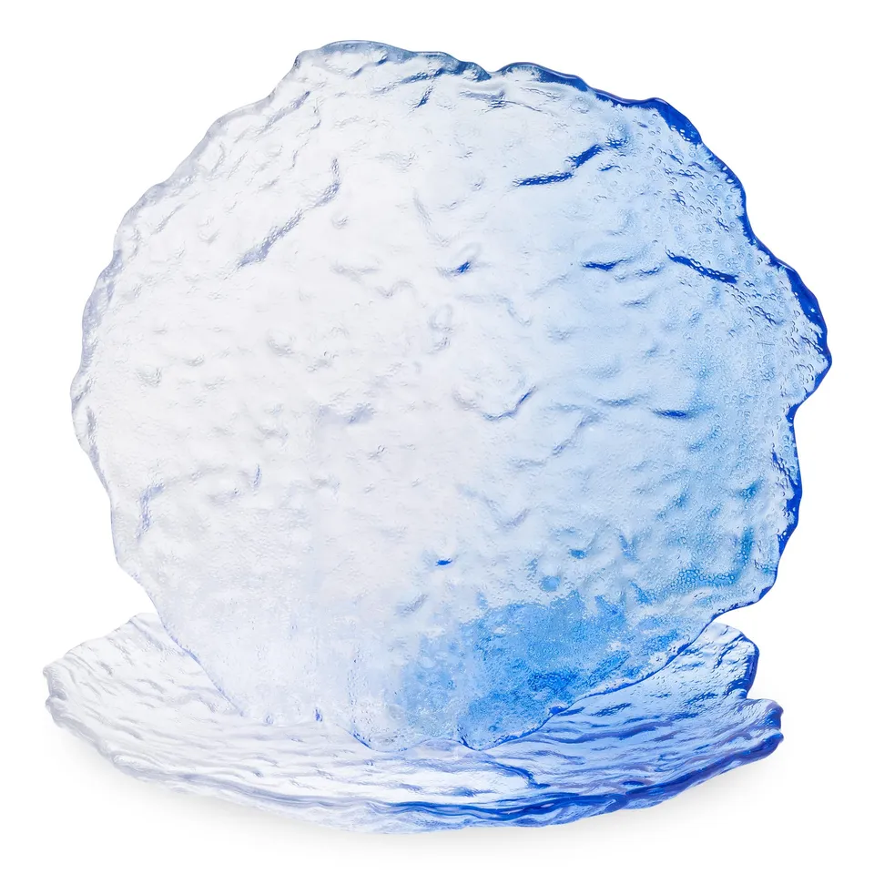 navaris-teller-set-glas-2tlg-ozeanblau-dessert-kuchenteller image 1