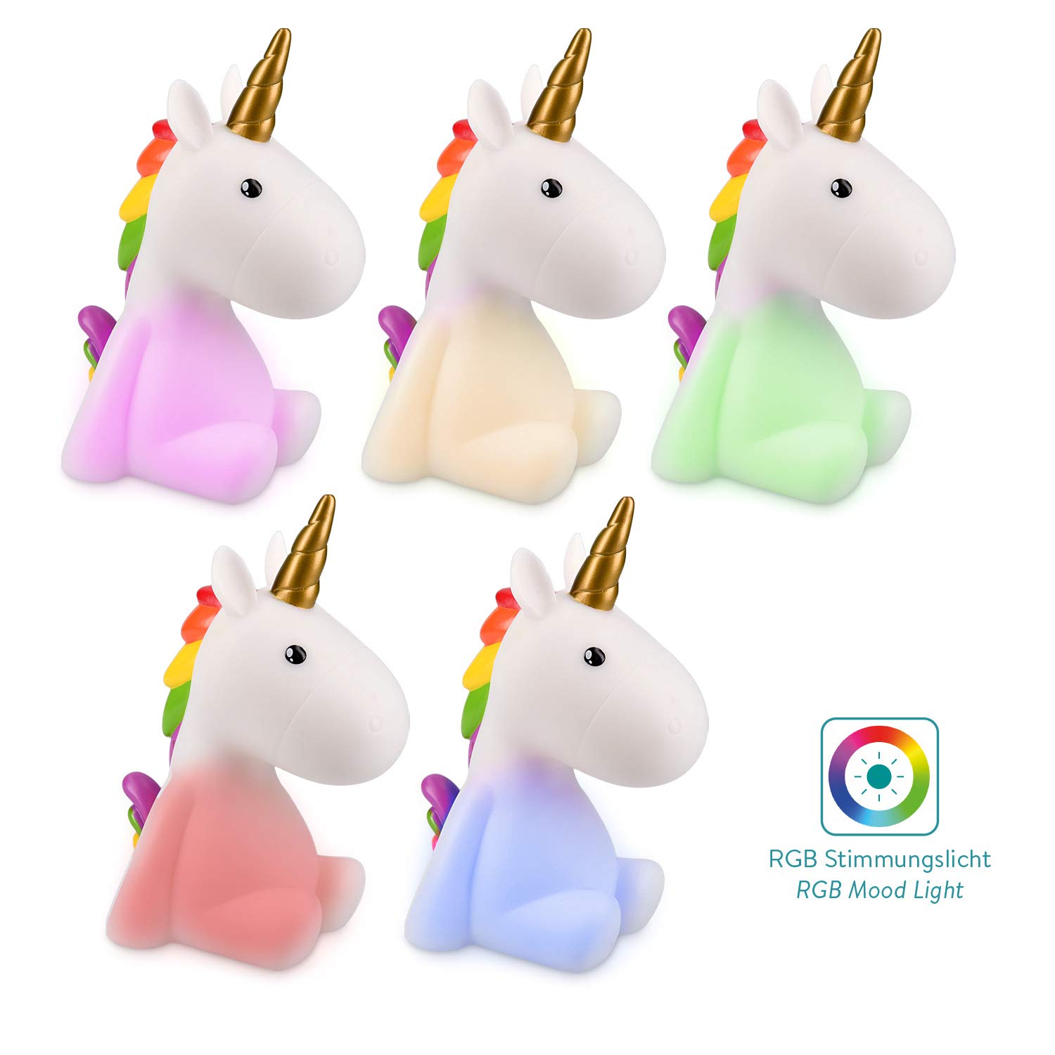 navaris-lighting-led-nachtlicht-einhorn-wei-timer-aufladbar image 6