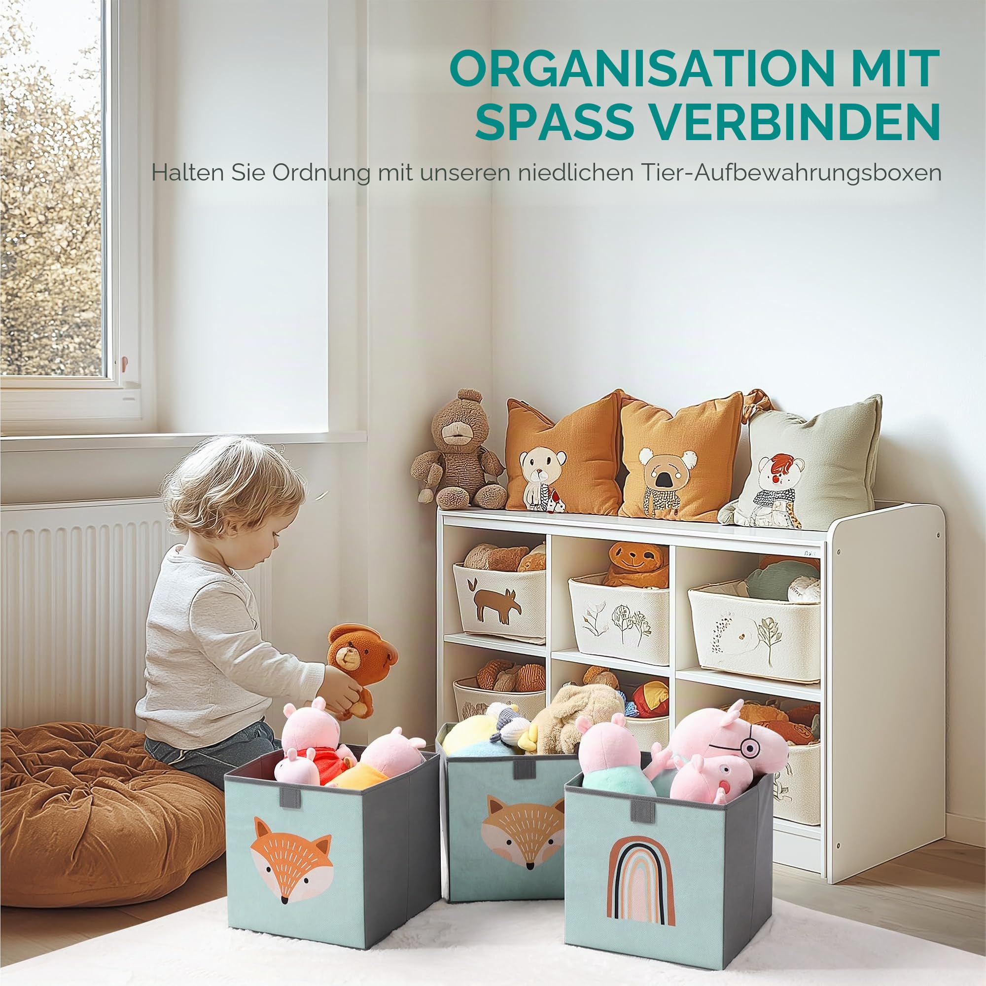 navaris-kinder-aufbewahrungsbox-3er-set-tiermotiv-28cm-faltbar image 3