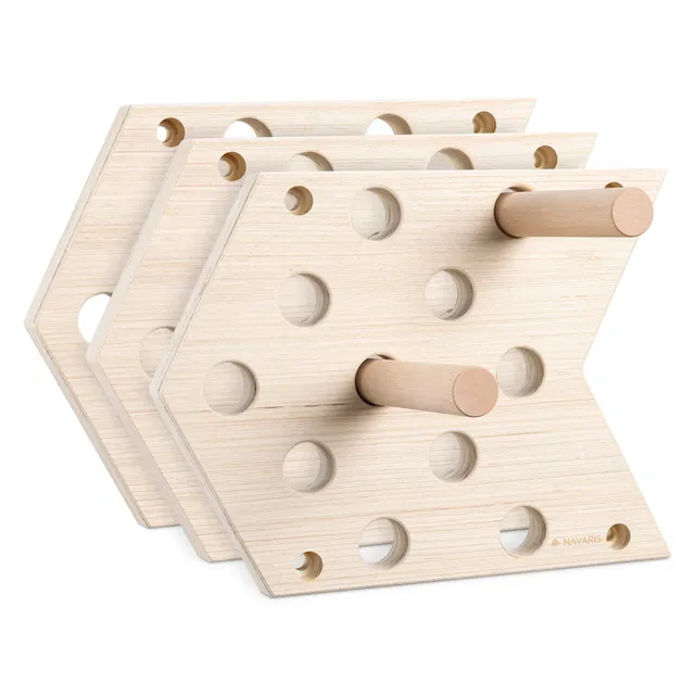 navaris-sport-pegboard-kletterbrett-3er-set-holz-bis-150-kg image 1