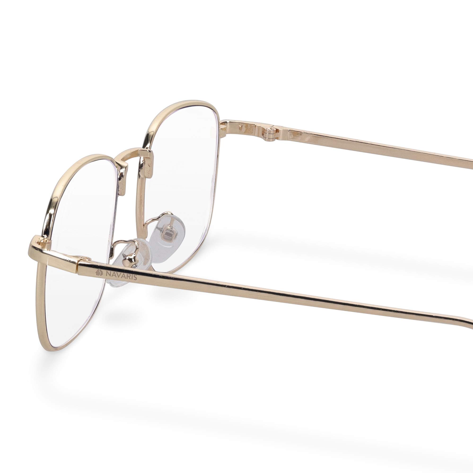 navaris-beauty-retro-brille-ohne-st-rke-blaulicht-gold image 3