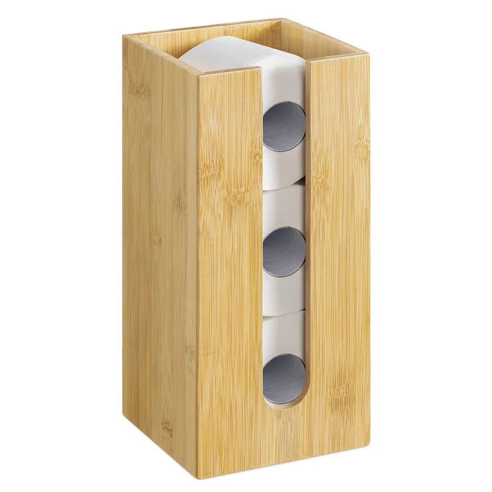 navaris-beauty-rollenhalter-bambus-freistehend-f-r-3-rollen image 1