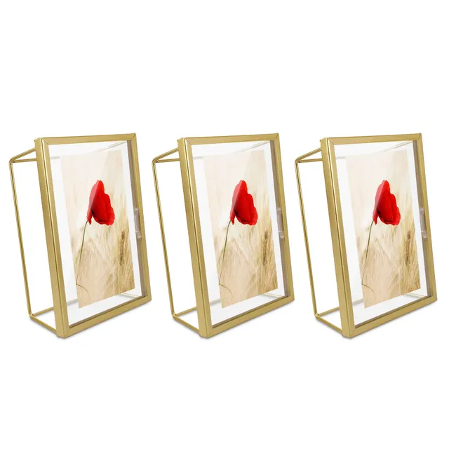 navaris-bilderrahmen-set-3tlg-gold-geometrisch-glas-10x15 image 1