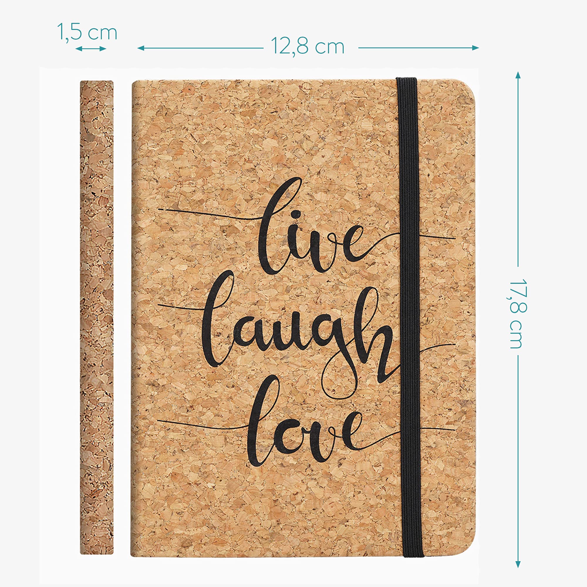 navaris-living-kork-notizbuch-liniert-live-laugh-love image 6
