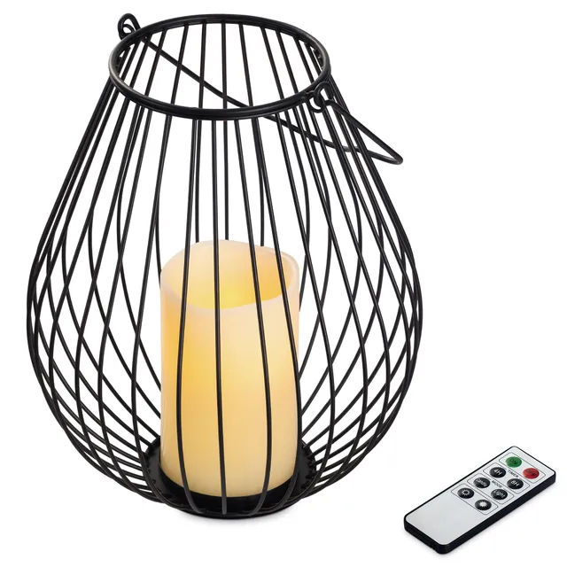 navaris-kerzenhalter-metall-led-wachskerze-gr-e-l-dimmbar image 1