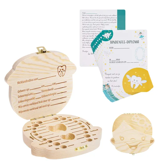 navaris-zahnbox-holz-m-dchen-milchzahndose-niederl-ndisch image 1