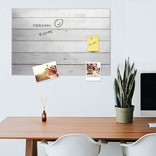 navaris-magnettafel-glas-90x60-cm-holzoptik-beschreibbar image 8