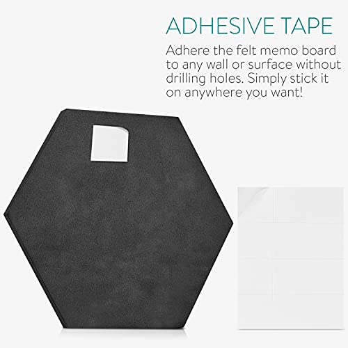 navaris-filz-memoboard-sechseckig-pinnwand-4er-set-hellgrau image 8
