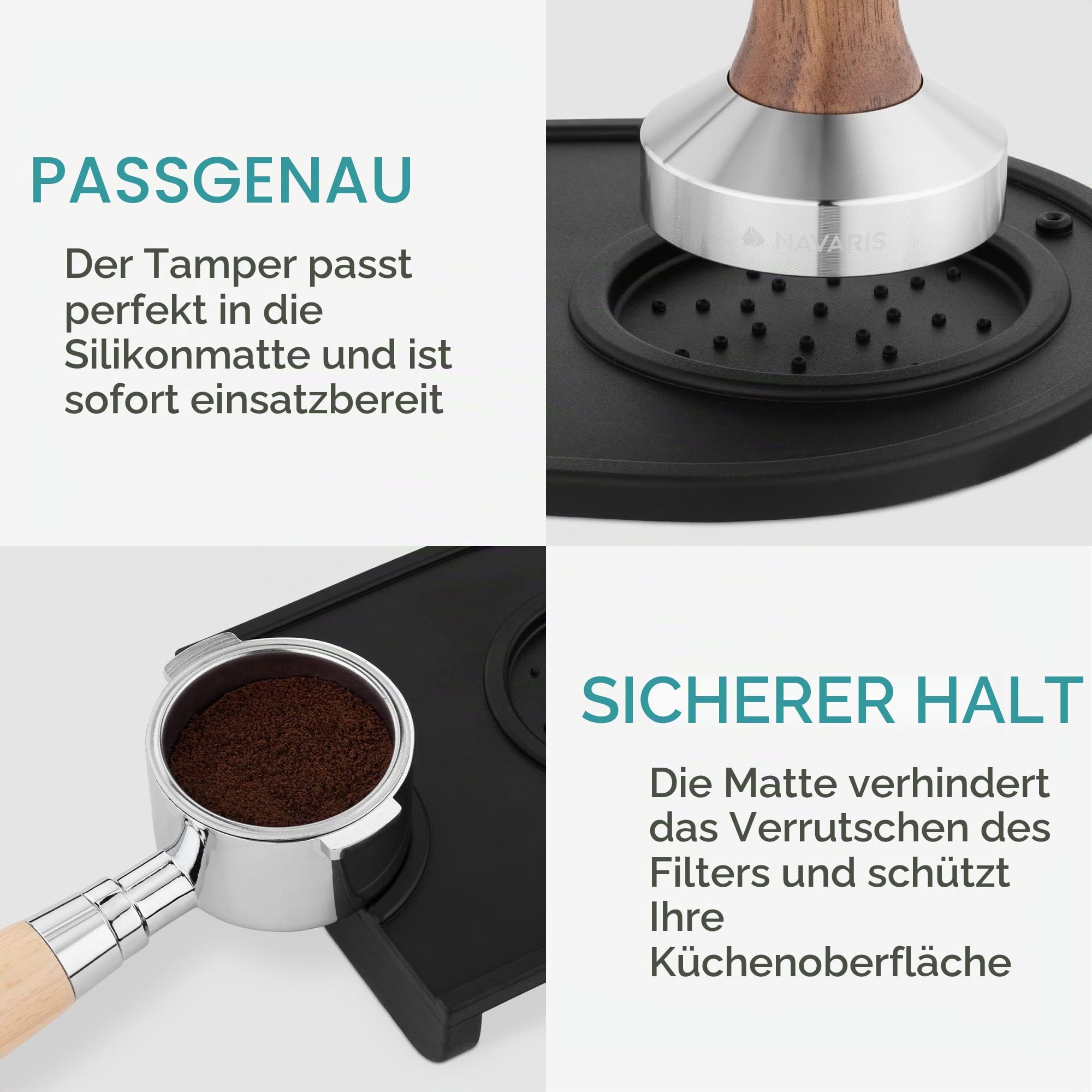navaris-kitchen-espresso-tamper-51mm-stampfer-schwarz-mit-matte image 4