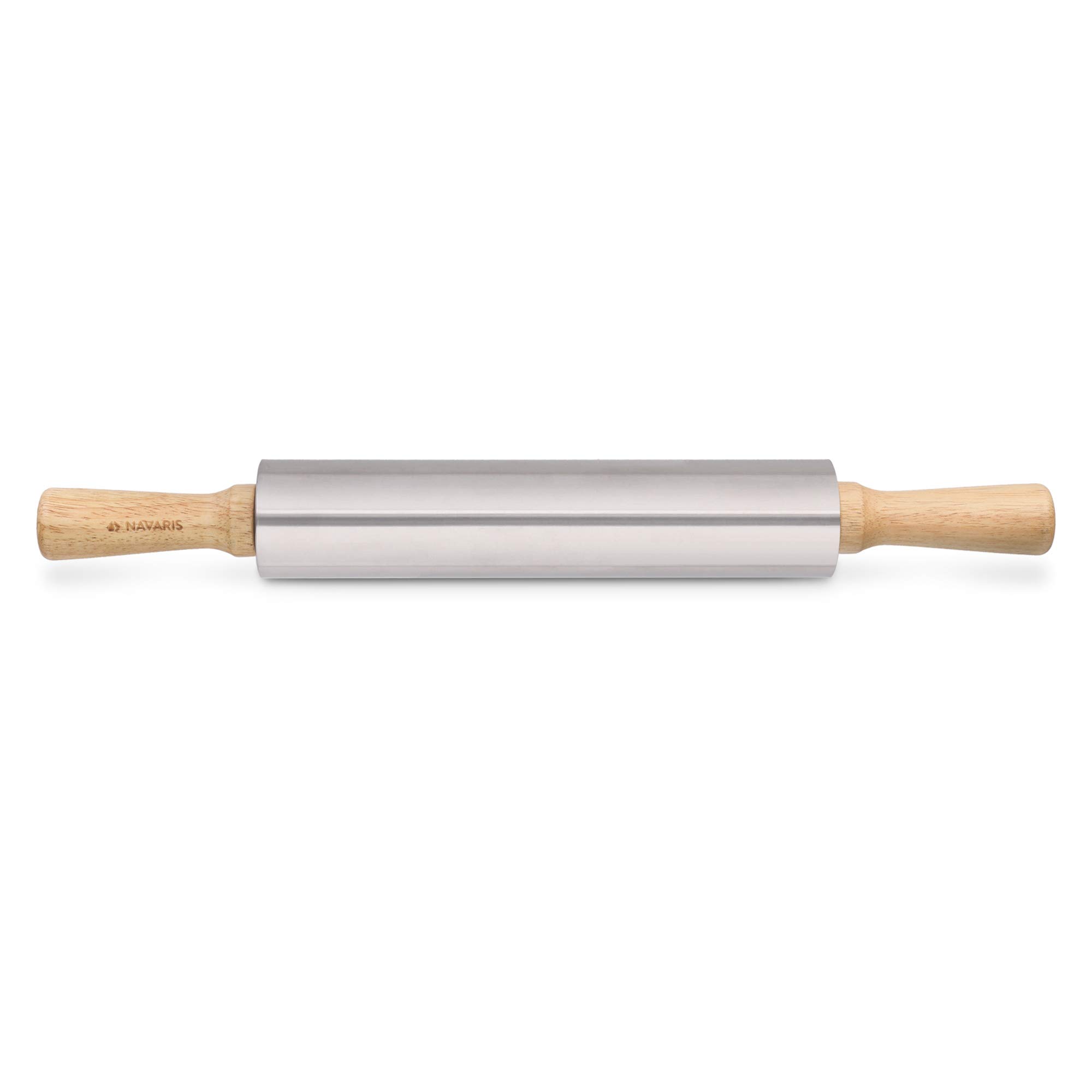 navaris-nudelholz-edelstahl-teigroller-holzgriffe-43-5-cm image 5