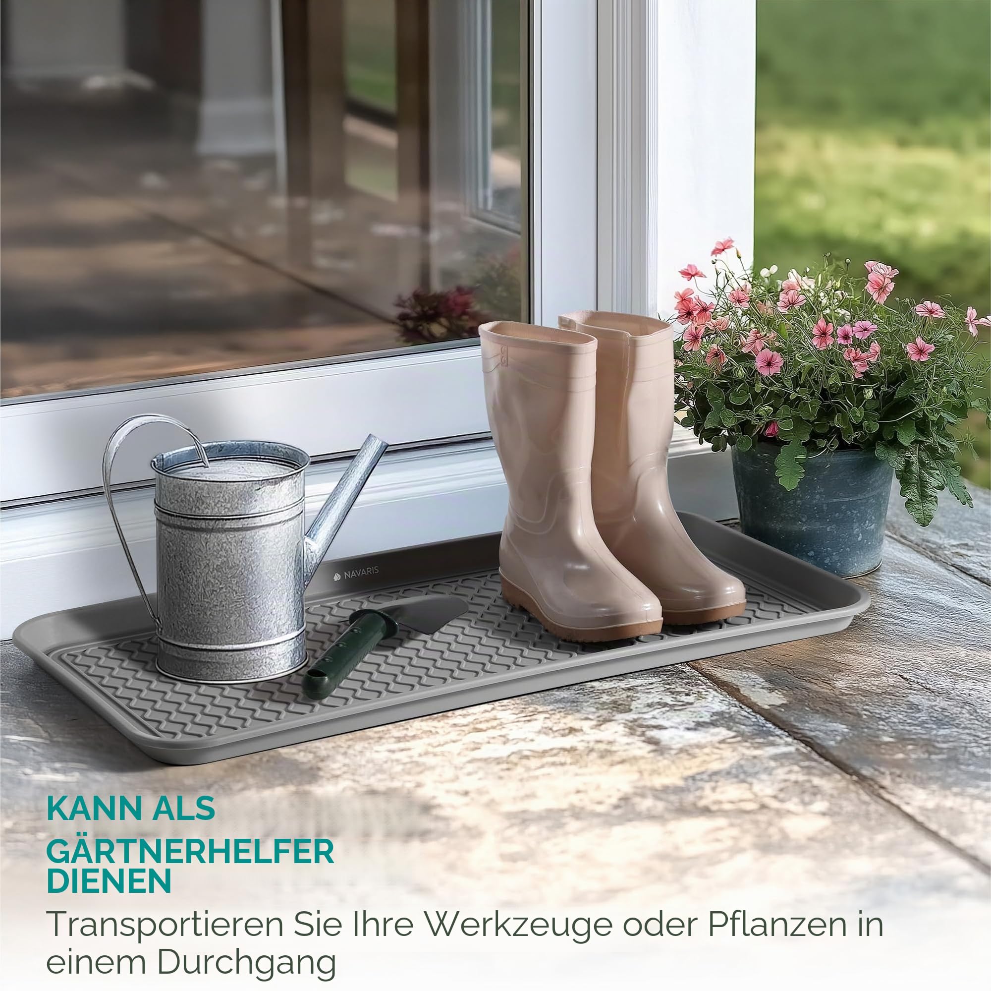 navaris-living-schuhabtropfschale-3er-set-grau-schuhmatte image 6