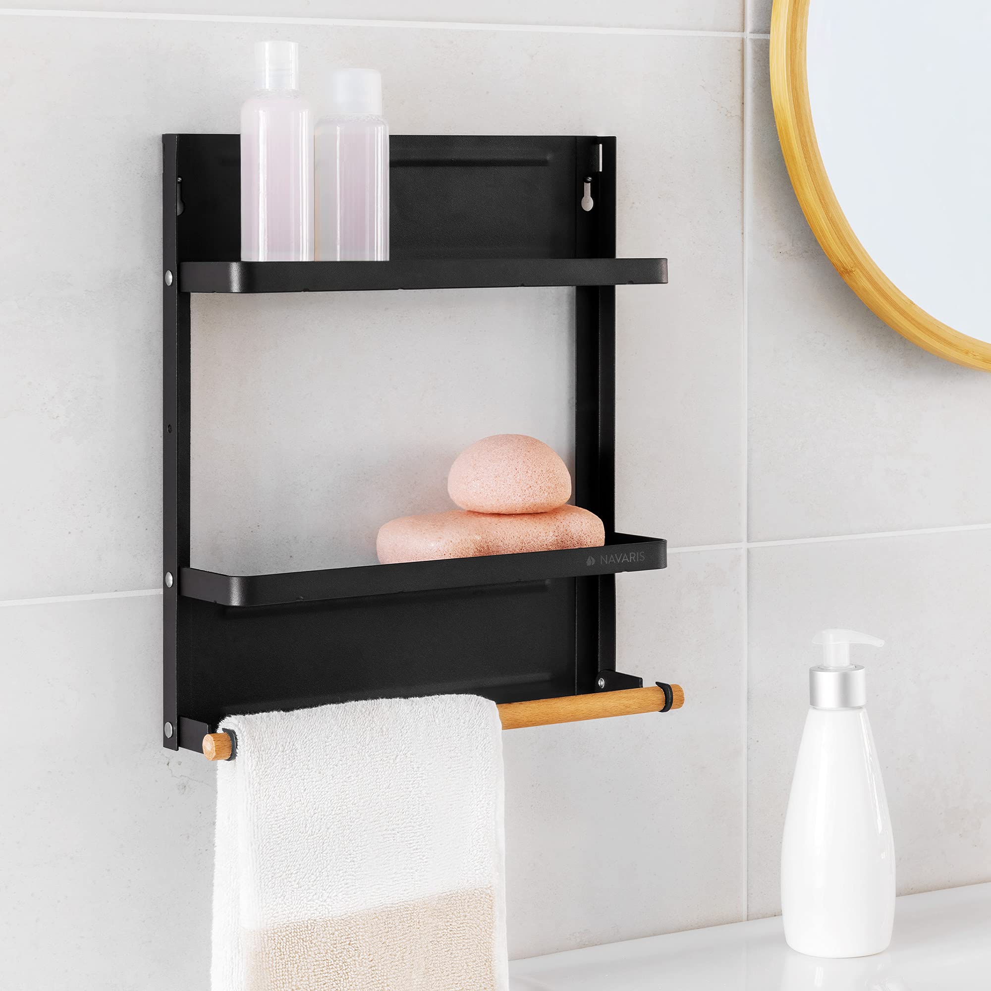 navaris-kitchen-k-hlschrank-regal-magnetisch-schwarz image 3