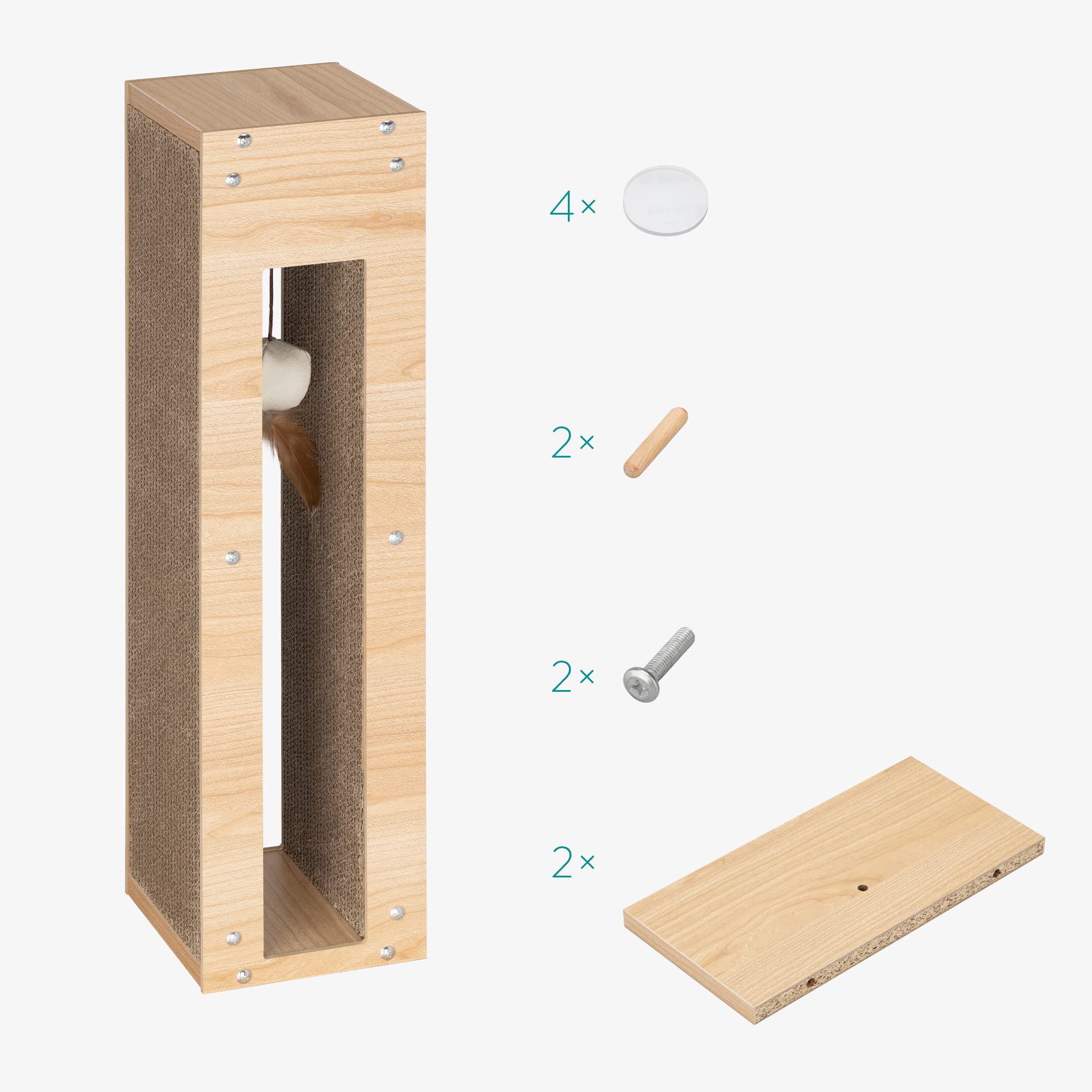 navaris-kratzbaum-kratzstamm-katzen-mit-spielzeug-pappe image 8