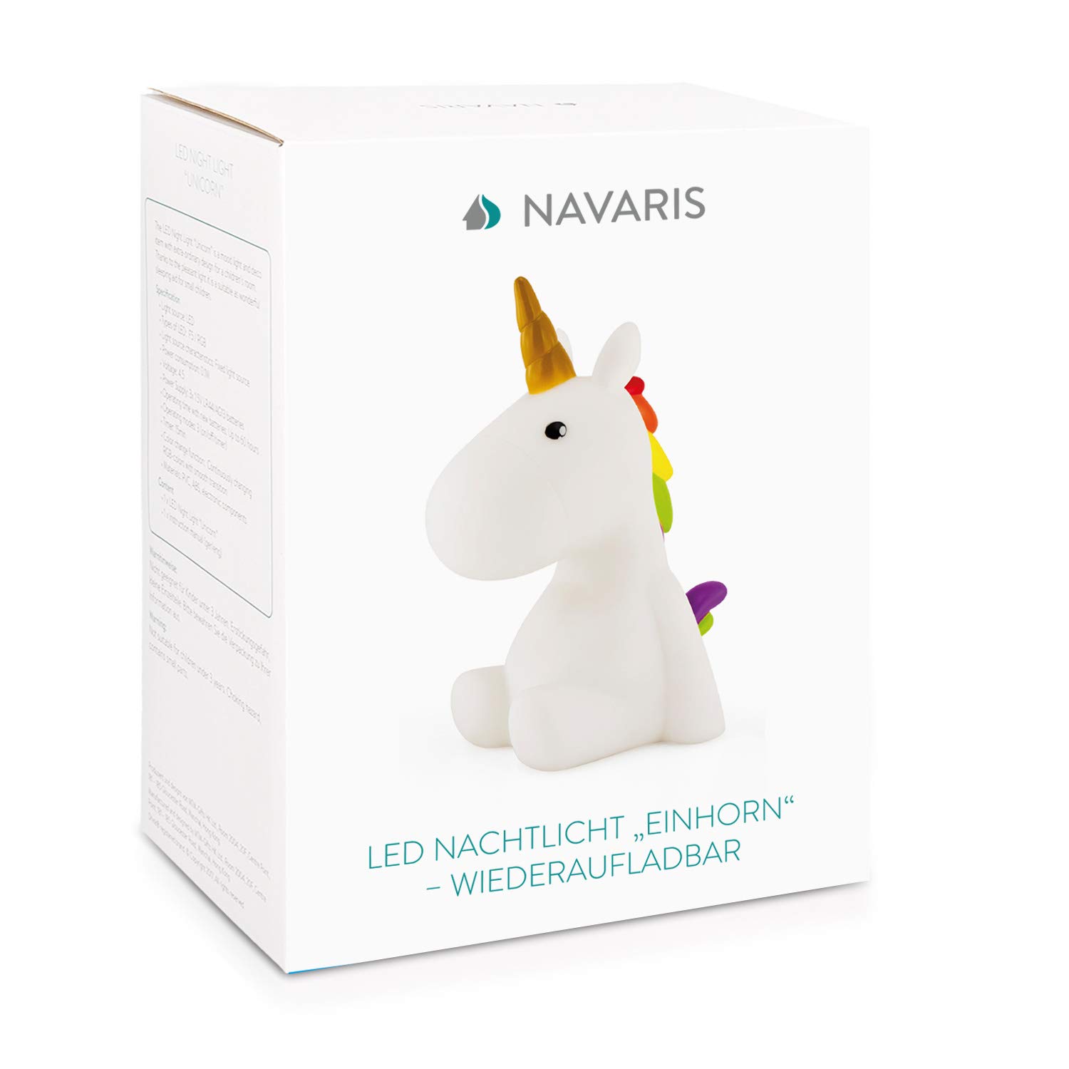 navaris-lighting-led-nachtlicht-einhorn-wei-timer-aufladbar image 7