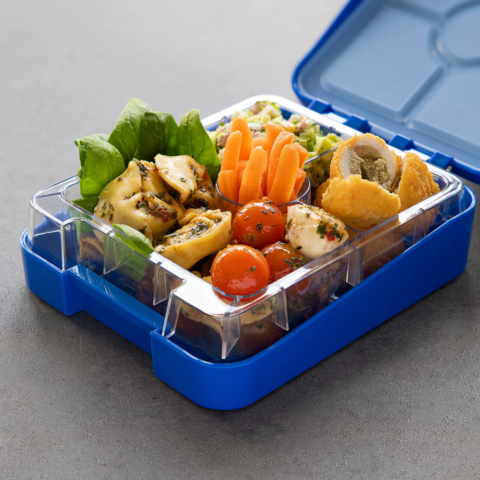 navaris-bento-box-brotdose-dunkelblau-mit-f-chern-auslaufsicher image 2
