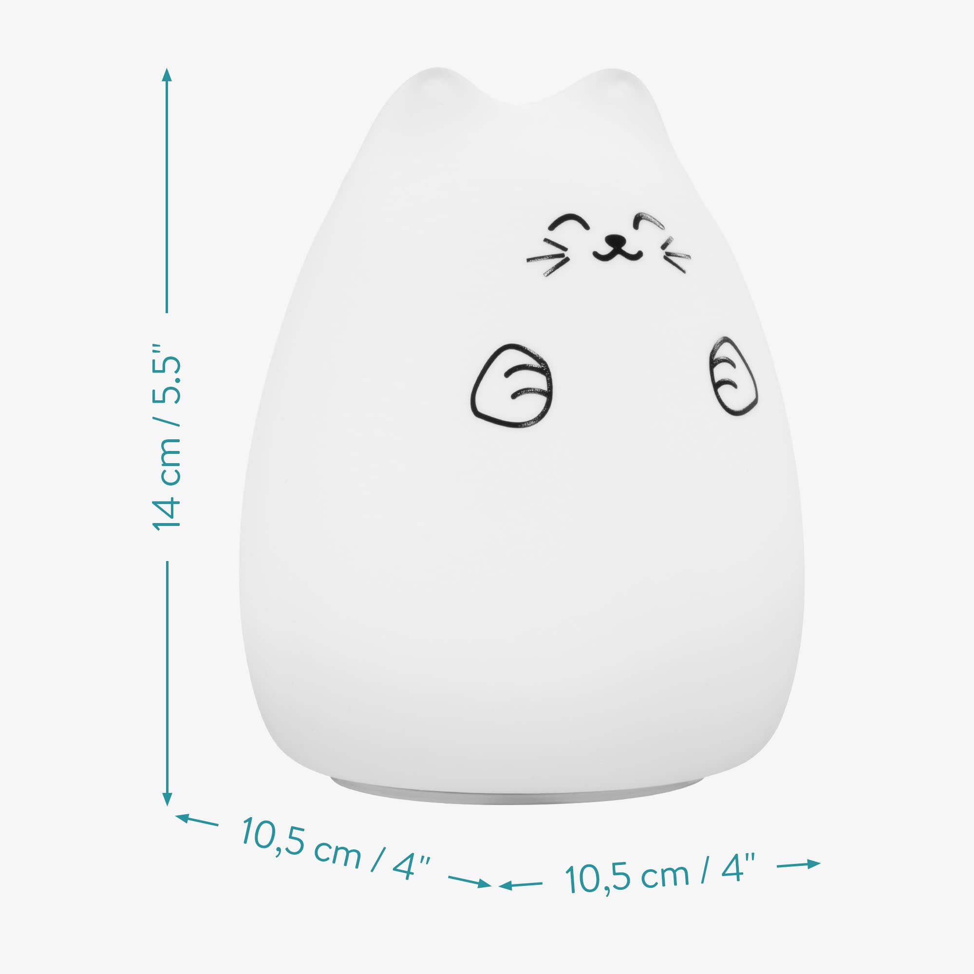 navaris-lighting-led-nachtlicht-katze-wei-rgb-mit-fernbedienung image 6