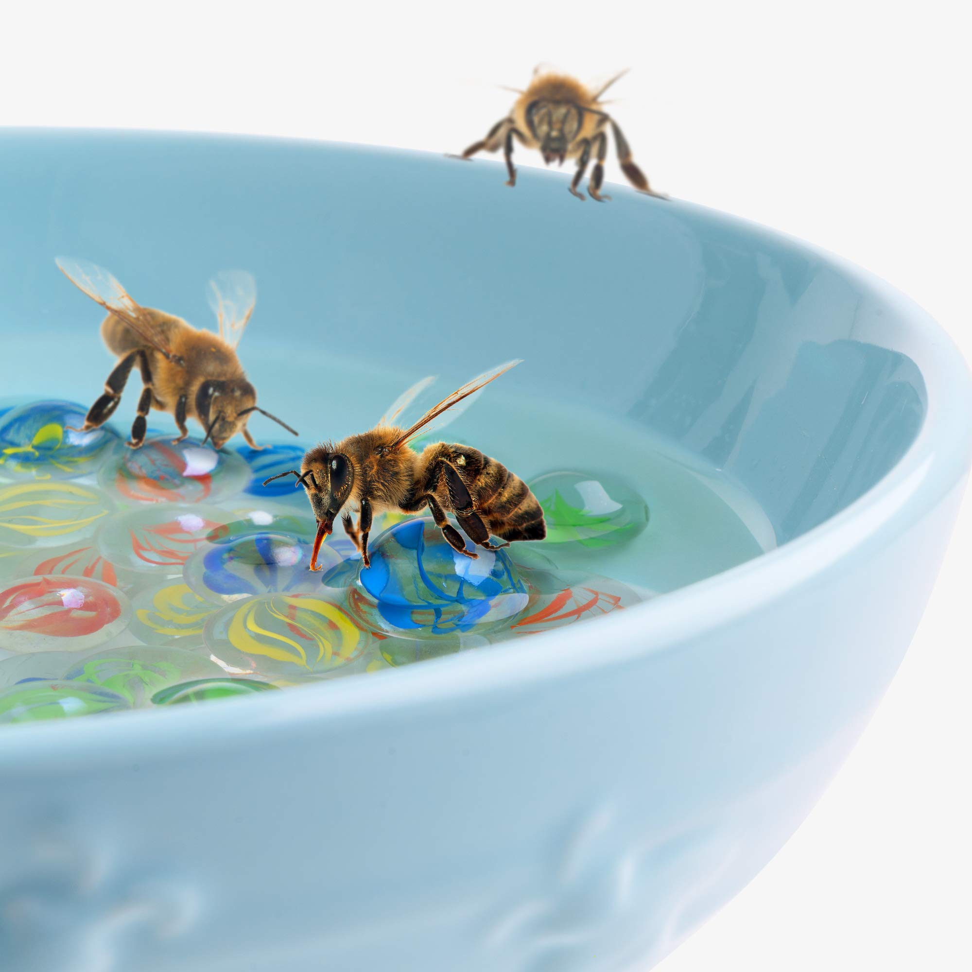 navaris-garden-bienentr-nke-keramik-mit-glasmurmeln-bienen-design image 3