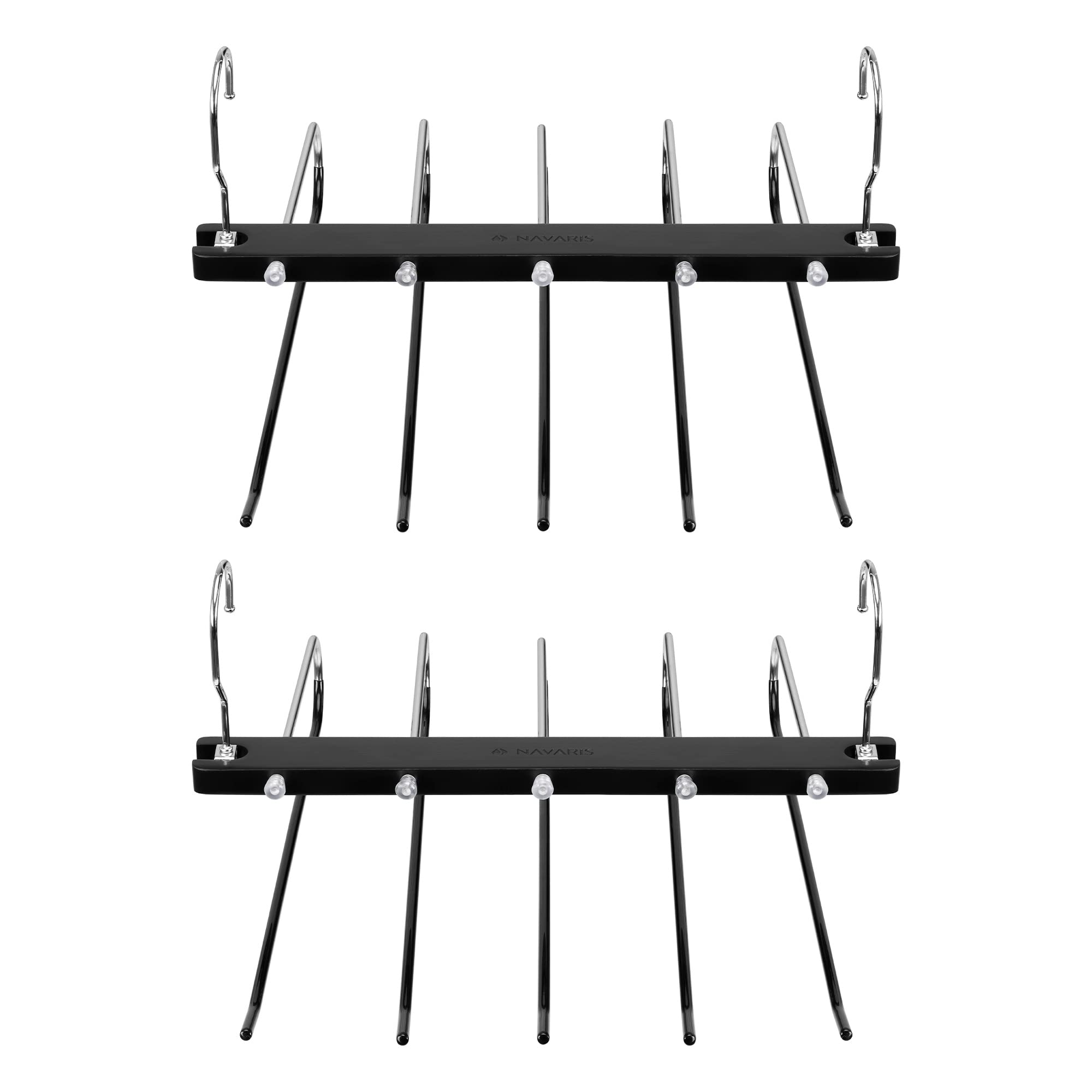 navaris-living-hosenb-gel-holz-2er-set-5-fach-edelstahl image 1