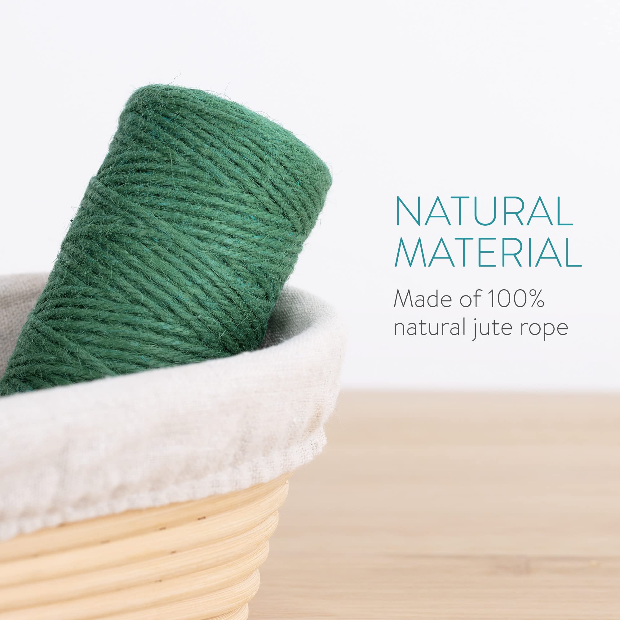 navaris-jute-garn-3er-set-bastelschnur-naturell-gr-n-100m image 3