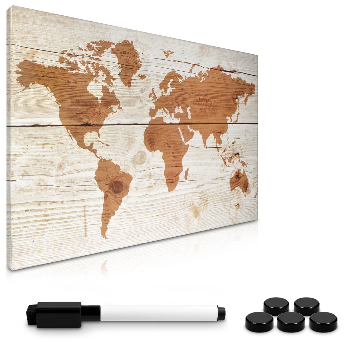 navaris-magnettafel-weltkarte-holzoptik-60x40-cm image 1