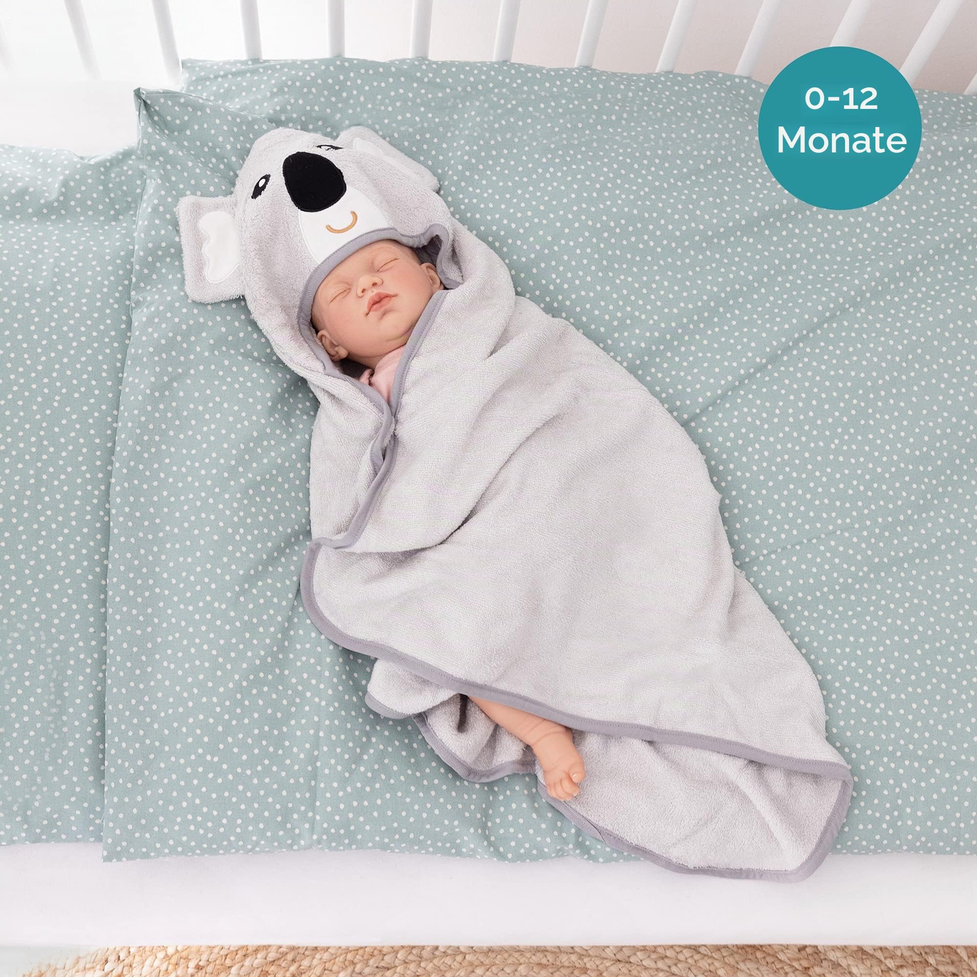 navaris-baby-handtuch-kapuze-bambus-koala-70x70-cm-set image 5